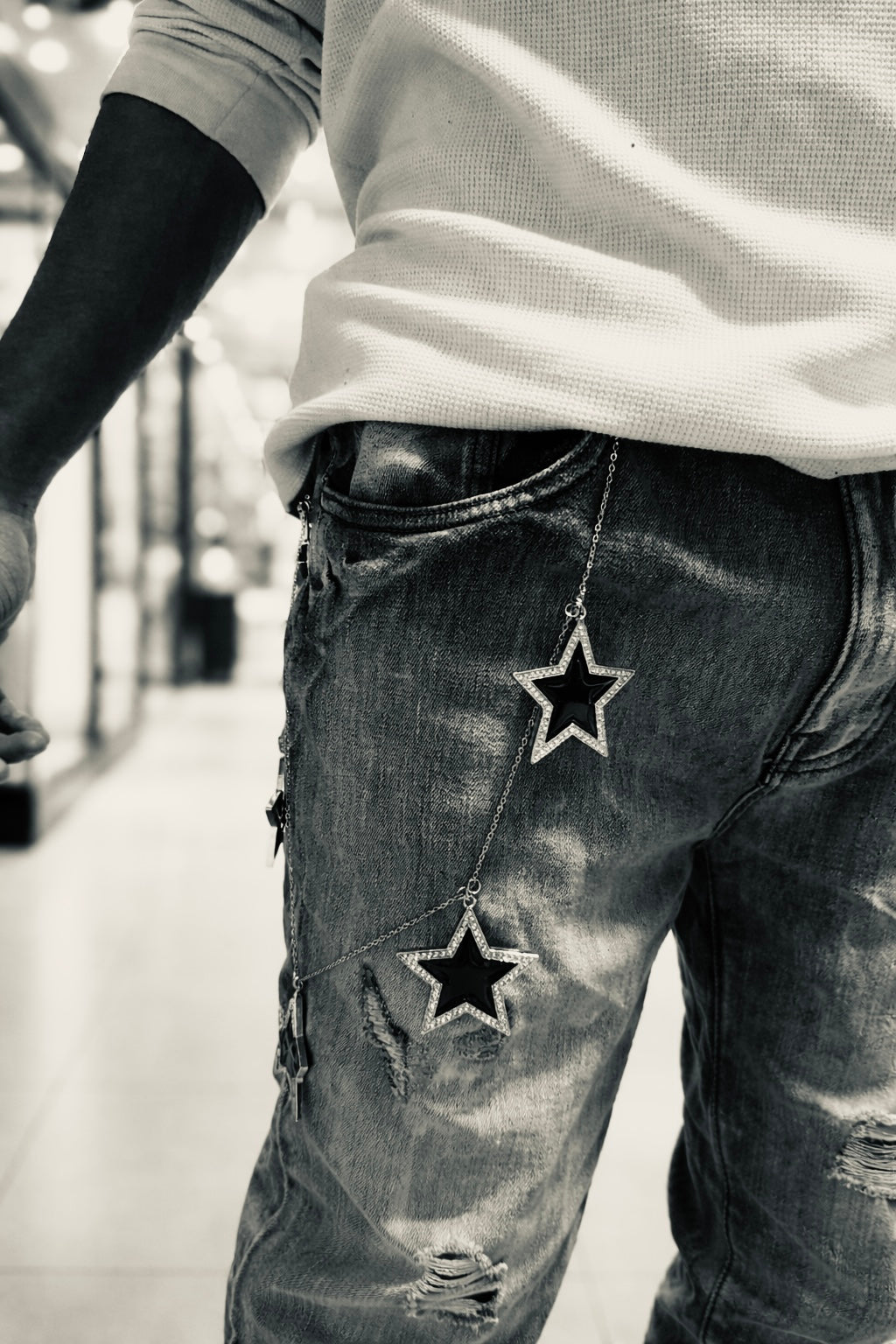 Rhinestone Star Pant Chain