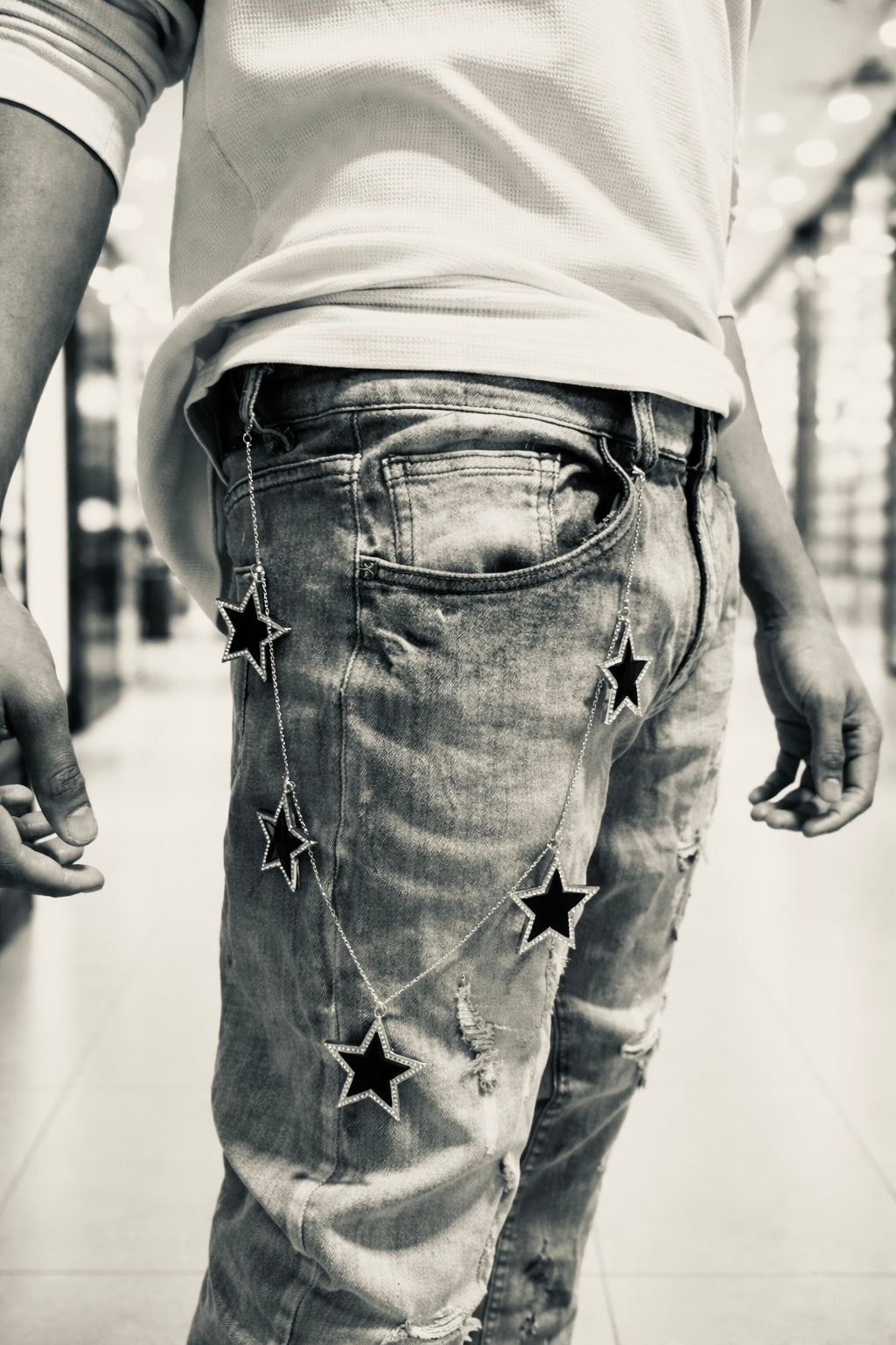 Rhinestone Star Pant Chain