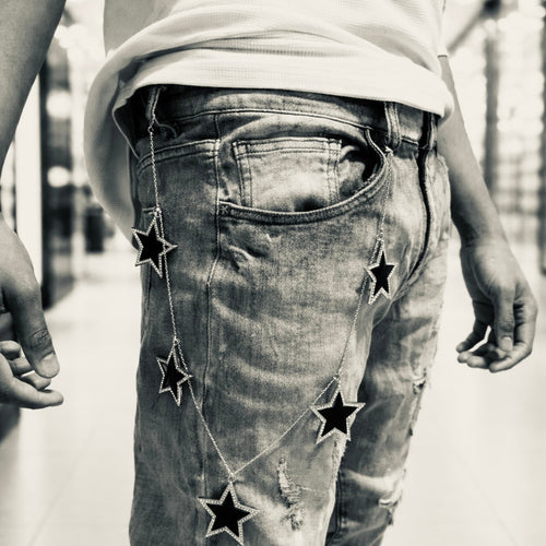 Rhinestone Star Pant Chain