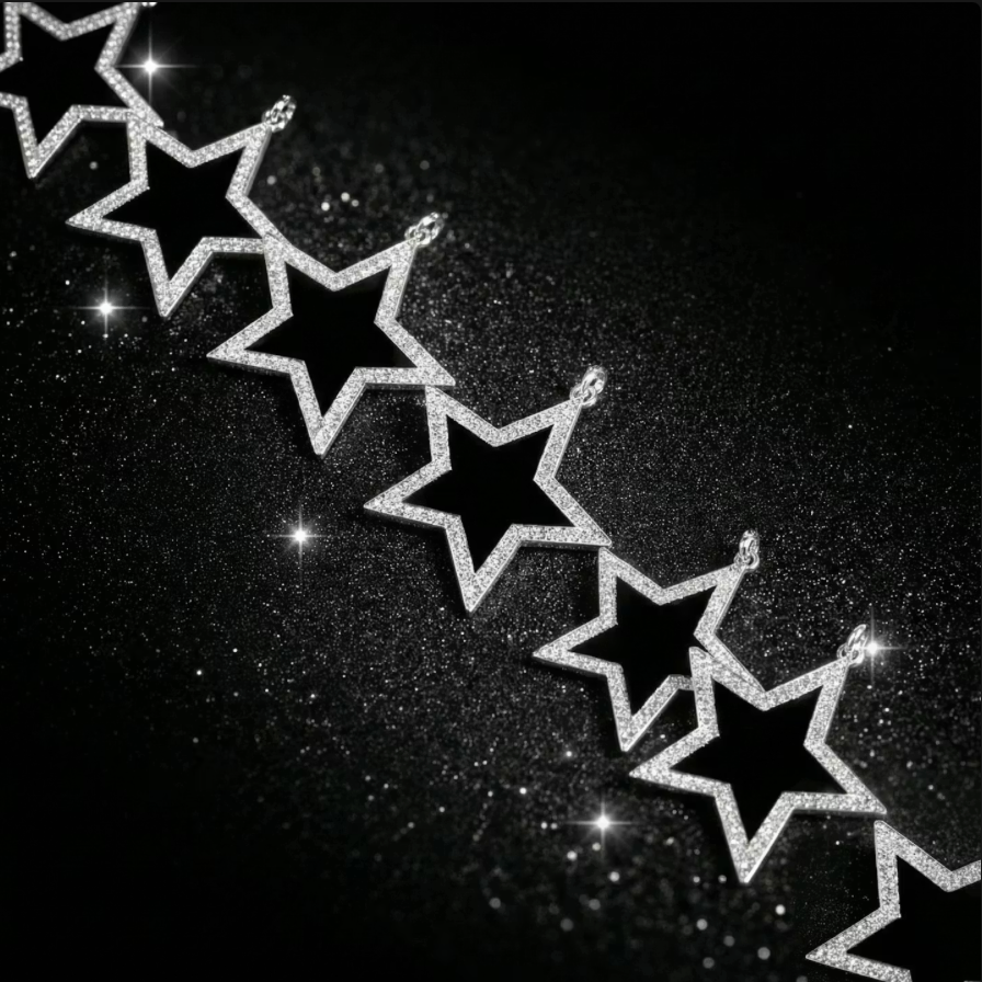 Rhinestone Star Pant Chain